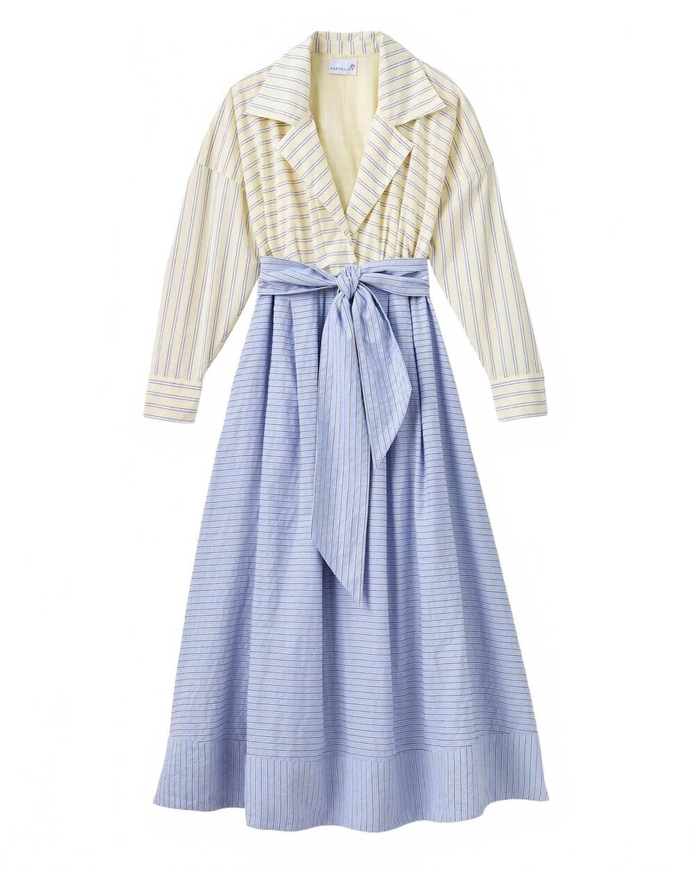 NEW CARTOLINA NANTUCKET women's johanna dress in blue